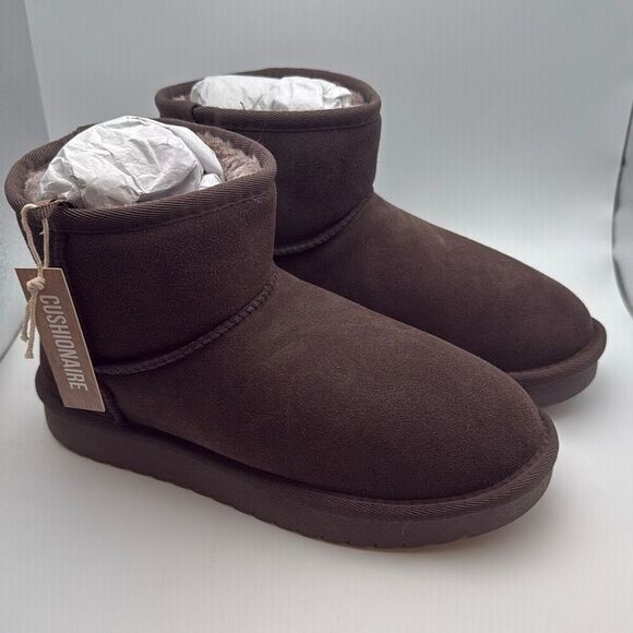 CUSHIONAIRE Women's Hipster pull on boot +Memory Foam SIZE 6.5 WIDE CHOCOLATE - Picture 1 of 7